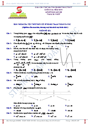 Đề thi THPT Quốc gia môn Toán năm 2019 - Mã đề 108 (Có đáp án)